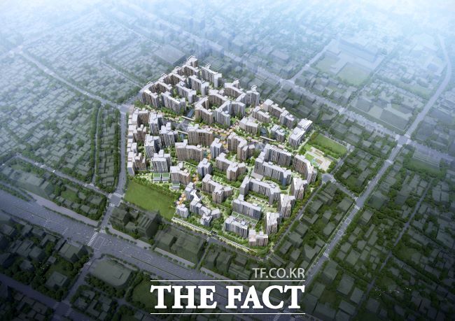 성남시 신흥1 재개발 정비 사업 조감도. /성남시