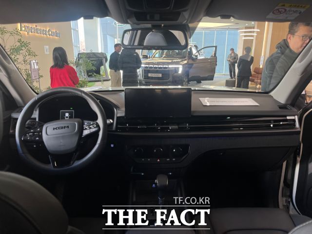 KG모빌리티 신형 무쏘(MUSSO) 내부. /최의종 기자