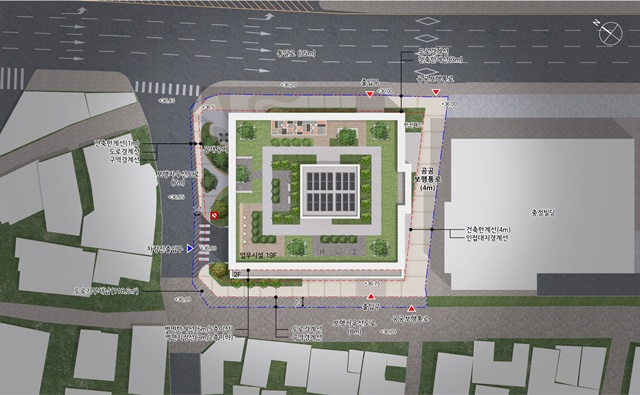 건물 지상 3층은 공공임대업무시설을 계획해 지역혁신 역량강화 및 전략산업 육성·보호를 위한 기반시설을 확충함으로써 주민 편의를 증진하고 및 공공성을 확보한다. /서울시