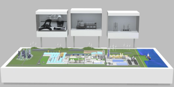 오는 2029년 생산 에정인 미국 루이지애나 전기로 제철소 모형. /현대제철