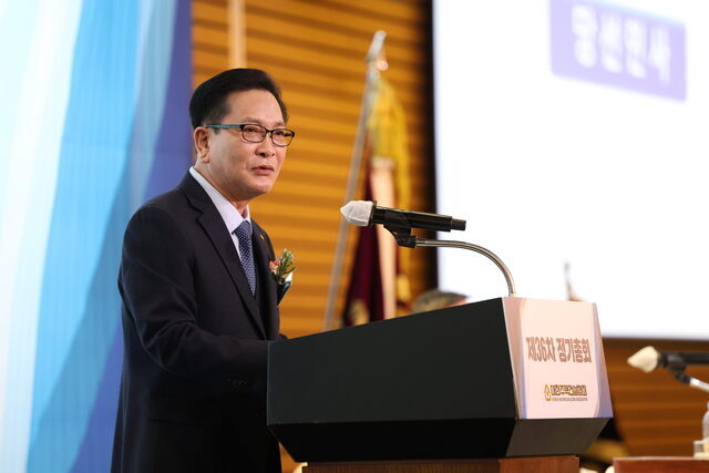 김성은 대한주택건설협회 회장이 주택건설산업 정상화를 위한 전향적인 정책 지원을 정부에 촉구했다. /대한주택건설협회