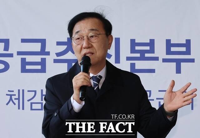 김윤덕 국토교통부 장관이 2일 오전 세종시 정부세종청사에서 열린 주택공급추진본부 출범식에서 발언하고 있다. /뉴시스