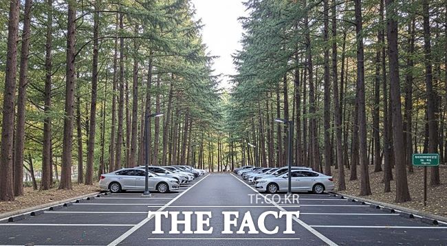 성남시 중원구 상대원동 하이테크밸리 근린공원에 조성하는 평면형 주차장 인공지능(AI) 생성 이미지. /성남시