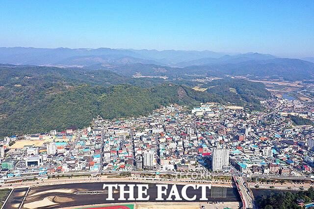 신 도청 중심도시 예천읍 시가지 전경 /예천군