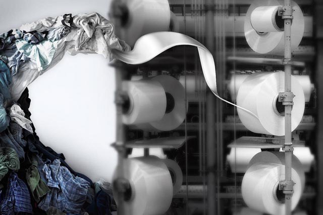 효성티앤씨는 버려진 원단을 섬유로 재탄생 시키기 위한 사업을 추진하고 있다. /효성