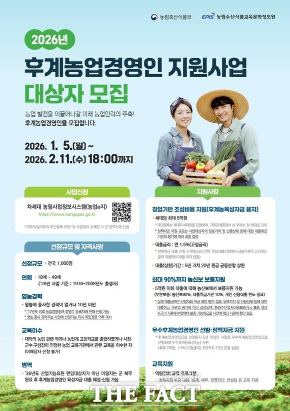 충남도가 참가자를 모집하는 후계농업경영인 지원사업 홍보물. /충남도