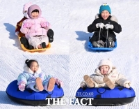  '씽씽 눈썰매 타요~' [포토]