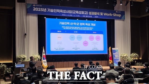 김용랑 미래국방산업네트워크 단장이 6일 2025년 기술인력육성사업 운영성과평가 결과를 발표하고 있다. /정예준 기자