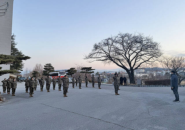 경북전문대 제301학생군사교육단이 동계 입영훈련 출정식을 가졌다. /경북전문대