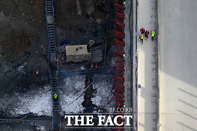 6일 오후 서울 강남구 트레이드센터에서 바라본 현대차그룹의 글로벌비지니스콤플렉스(GBC) 사업 부지. /남윤호 기자