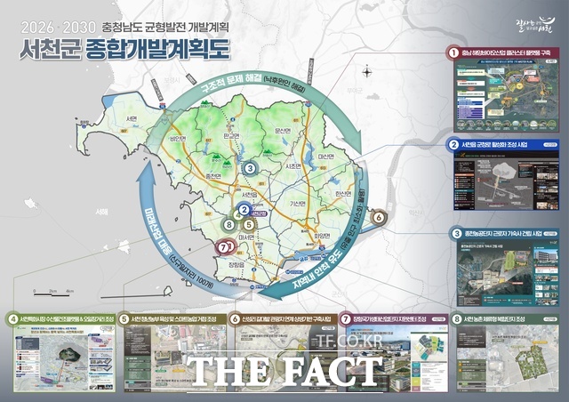 충남 서천군 종합개발계획도. /서천군