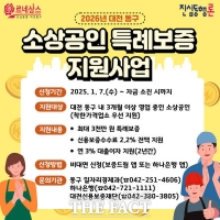  대전 동구, 소상공인 특례보증 '진심동행론' 시행…48억 원 규모