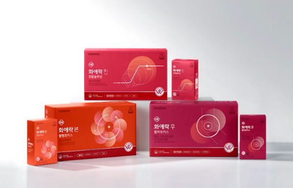 정관장 갱년기 여성건강 전문 브랜드 화애락이 대표 제품 3종을 업그레이드한 리뉴얼 제품 화애락 진 토탈솔루션, 화애락 본 혈행포커스, 화애락 후 활력포커스을 출시했다. /KGC인삼공사 정관장
