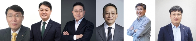 (왼쪽부터) 김재관 KB국민카드 사장, 성영수 하나카드 사장, 진성원 우리카드 사장, 정태영 현대카드 부회장, 김이태 삼성카드 사장, 박창훈 신한카드 사장. /각 사