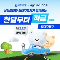  신한은행, 현대자동차와 최고 연 8.8% 제휴 적금 출시