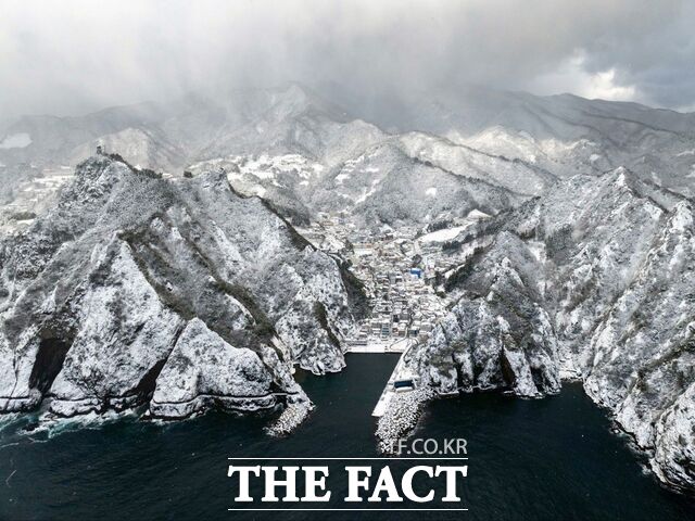 울릉도관문 도동항 설경 /울릉군