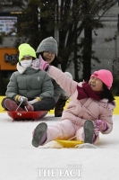  눈 휘날리며 타는 신나는 썰매 [포토]