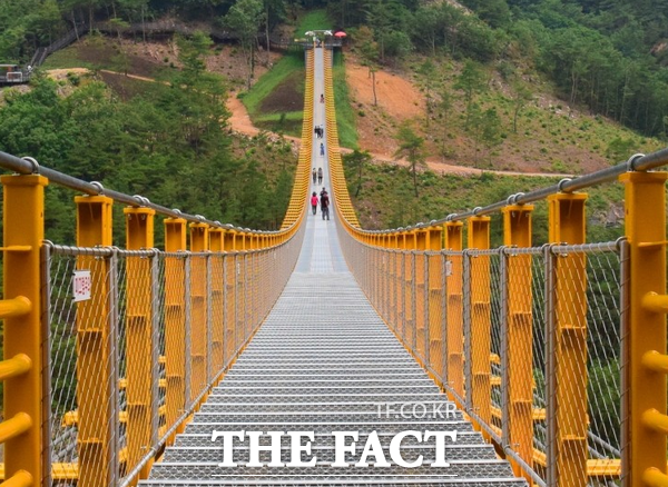 월영산 출렁다리 전경. /금산군