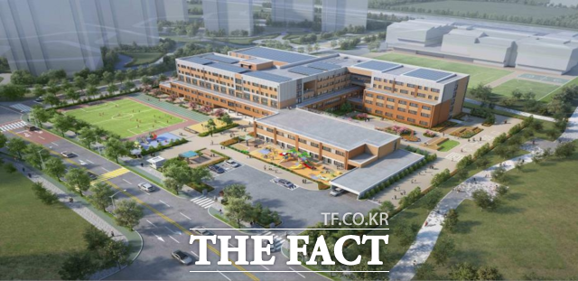 오는 3월 개교 예정인 아산 이순신초등학교 조감도. /충남도교육청
