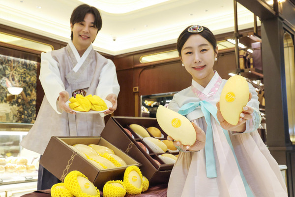 신세계백화점은 태국을 대표하는 망고 산지인 차층사오 지역의 유명 농장과 직접 협력해, 재배부터 수확, 후숙, 선별, 물류 전 과정에 자체 품질 기준을 적용한 명절 한정 선물세트를 출시했다. /신세계백화점