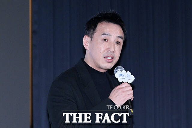 곽준석 JTBC 편성전략실장이 14일 오후 서울 영등포구 페어몬트 앰배서더 서울 그랜드볼룸에서 열린 JTBC '2026 밀라노 코르티나 동계올림픽' 기자간담회에 참석해 인사말을 하고 있다. /서예원 기자