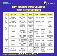  대전시, 달빛어린이병원 5개 자치구 8개소 지정 완료