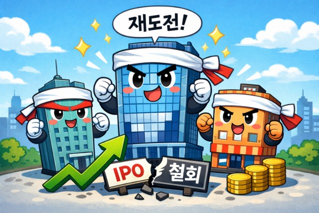 기업공개(IPO) 시장에서 철회 이후 재도전에 나서는 기업들이 늘어나는 추이다. /챗GPT 생성 이미지