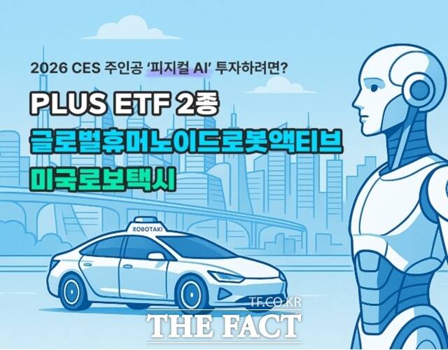 한화자산운용은 2026 CES에서 부각된 피지컬 AI 투자처로 'PLUS 글로벌휴머노이드로봇액티브', 'PLUS 미국로보택시' ETF 2종을 15일 제시했다. /한화자산운용