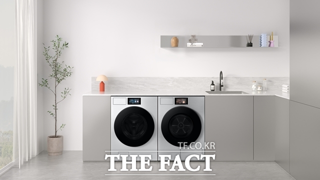 삼성전자는 자사 차세대 의류 건조 기술 연구가 미국 '에너지부(Department of Energy, DOE)'의 공식 지원 과제로 선정됐다고 15일 밝혔다. 비스포크 AI 세탁기와 건조기 제품 이미지. /삼성전자