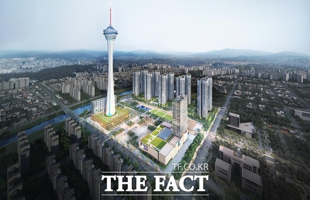 전북 전주 대한방직 터 관광타워복합개발사업 조감도. /자광