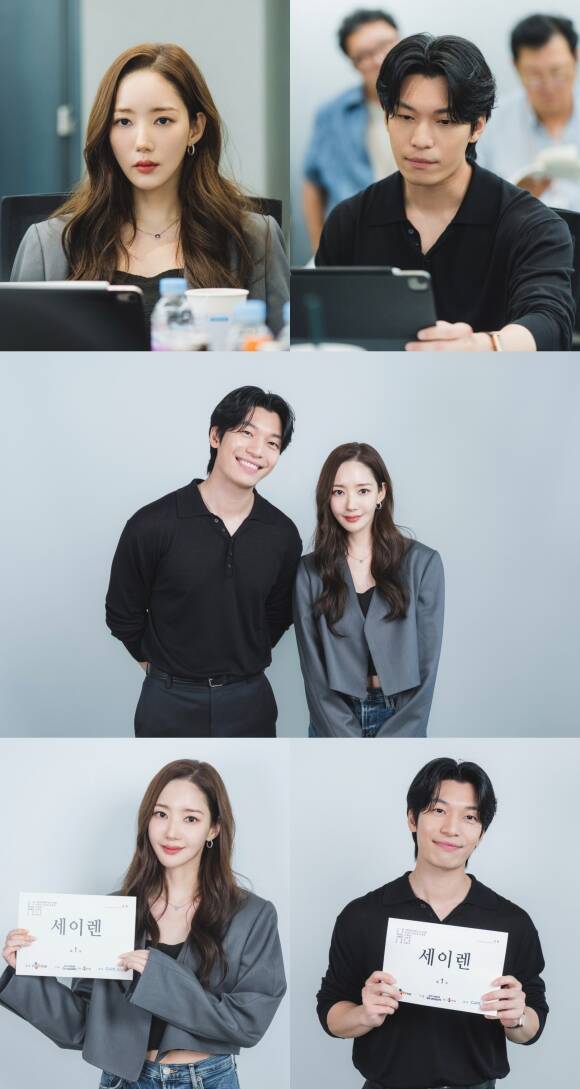 배우 박민영 위하준 주연의 tvN 새 월화드라마 '세이렌'이 대본 리딩 현장을 공개하며 첫 방송에 대한 기대감을 높였다. /tvN