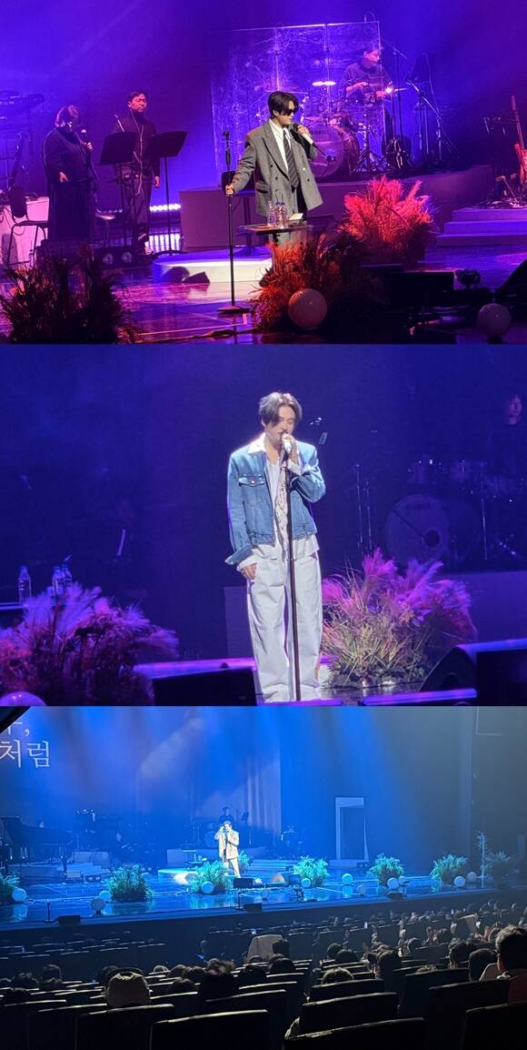 김기태는 최근 부산 영화의전당 하늘연극장에서 콘서트 하루, 숨처럼을 성황리에 개최했다. /JMG(더블엑스엔터테인먼트)