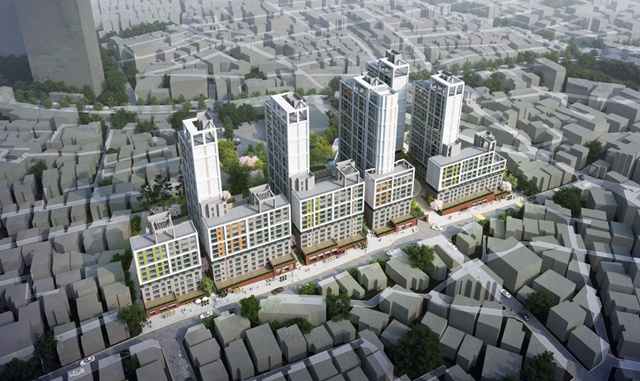 천호3-2구역에 지상 23층, 6개 동, 총 421세대 공동주택이 조성된다. /서울시