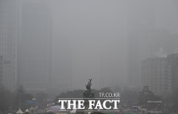  미세먼지 농도 '나쁨' 뿌연 서울 도심 [TF사진관]