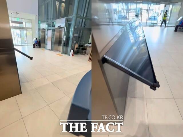 경기 안양만안경찰서는 지난해 6월 업무상 과실치상 혐의로 P 병원을 기소의견으로 송치했다. 경찰은 사람이 자주 지나다니는 통로에 구조물이 설치돼 있었음에도 안전조치가 충분히 이뤄져 있지 않았다고 판단했다. 사고 이후 P 병원은 해당 구조물의 모서리에만 완충 기능을 하는 장치를 부착했다고 한다. /독자 제공