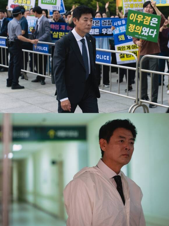 배우 성동일이 2월 4일 공개되는 디즈니+ 새 오리지널 시리즈 블러디 플라워에서 선택의 기로에 놓인 변호사 박한준을 연기한다. /월트디즈니 컴퍼니 코리아