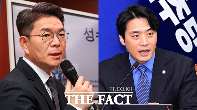 광역단체장직을 노리는 더불어민주당 현역 국회의원들의 6·3 지방선거 출마 러시가 이어지고 있다. 명심(이재명 대통령 의중) 논란이 민주당 내부 경쟁 최대 이슈로 떠오른 가운데, 경선 일정이 임박할수록 당장은 다소 잠잠한 후보 간 경쟁에도 불이 붙을 것으로 보인다. 사진은 민주당 서울시장과 경기도지사 후보군으로 거론되는 정원오 서울 성동구청장과 한준호 의원. /뉴시스·남윤호 기자