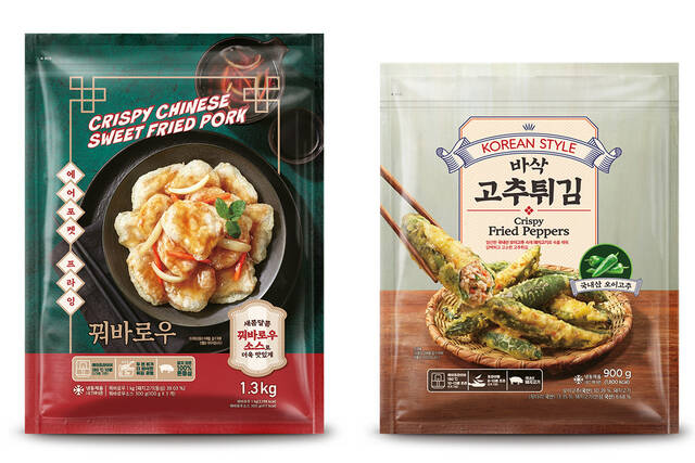 신세계푸드는 이마트 트레이더스 전용 실속형 대용량 간편식으로 '꿔바로우'와 '바삭 고추튀김'을 선보였다. /신세계푸드