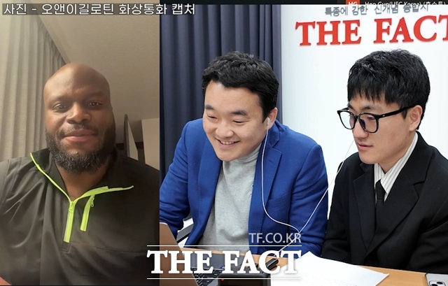 21일 오앤이 길로틴은 UFC 헤비급 파이터 데릭 루이스(40)를 영상으로 만나 오는 24일에 펼쳐질 경기와 향후 계획 등에 대한 이야기를 들어봤다. /서울 마포구=오승혁 기자