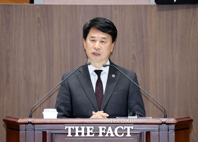 충남도의회 제363회 임시회 제1차 본회의 이상근 의원(국민의힘, 홍성1)의 5분 발언 모습. /충남도의회