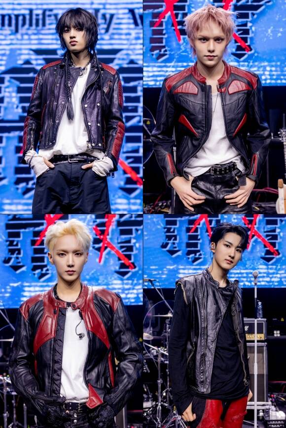 AxMxP의 김신 크루 주환 하유준(왼쪽 위부터 시계방향)은 자신들의 정체성을 힙합밴드로 꼽았다./FNC엔터테인먼트