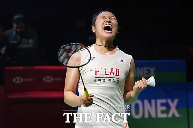 배드민턴 여제의 포효. 안세영은 올들어 참가한 2개 대회를 잇달아 제패 6개 대회 연속 우승과 30연승을 기록 중이다./AP.뉴시스