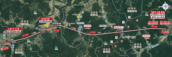 HDC현대산업개발이 국가철도공단과 도급계약을 맺고 남부내륙철도(김천~거제) 건설사업 제3공구 노반신설 기타공사 시공사로 선정됐다. /HDC현대산업개발