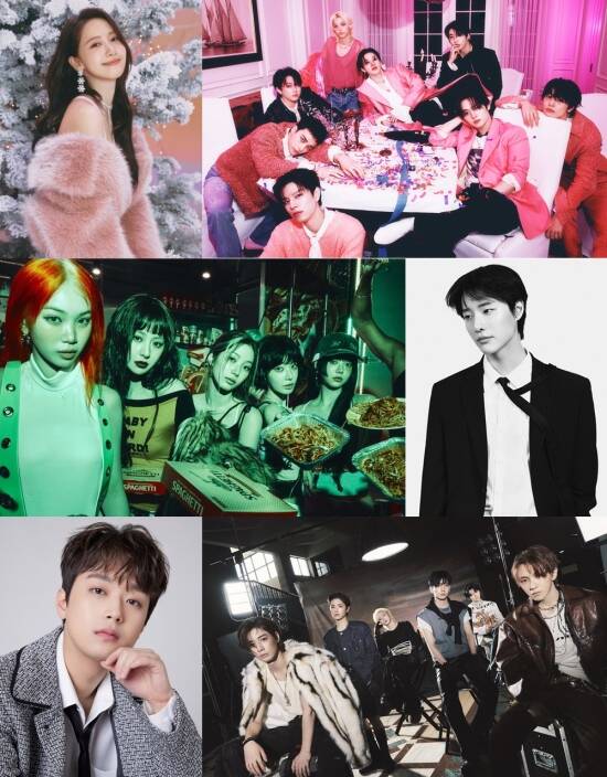 윤아, 스트레이 키즈, 우즈, 보이넥스트도어, 이찬원, 르세라핌이 더팩트 뮤직 어워즈의 TMA 베스트 뮤직 – 겨울 부문 결선 투표 후보에 올랐다. /각 소속사