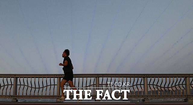 사진은 서울 서초구 반포한강공원을 찾은 시민이 러닝하고 있다. /더팩트 DB