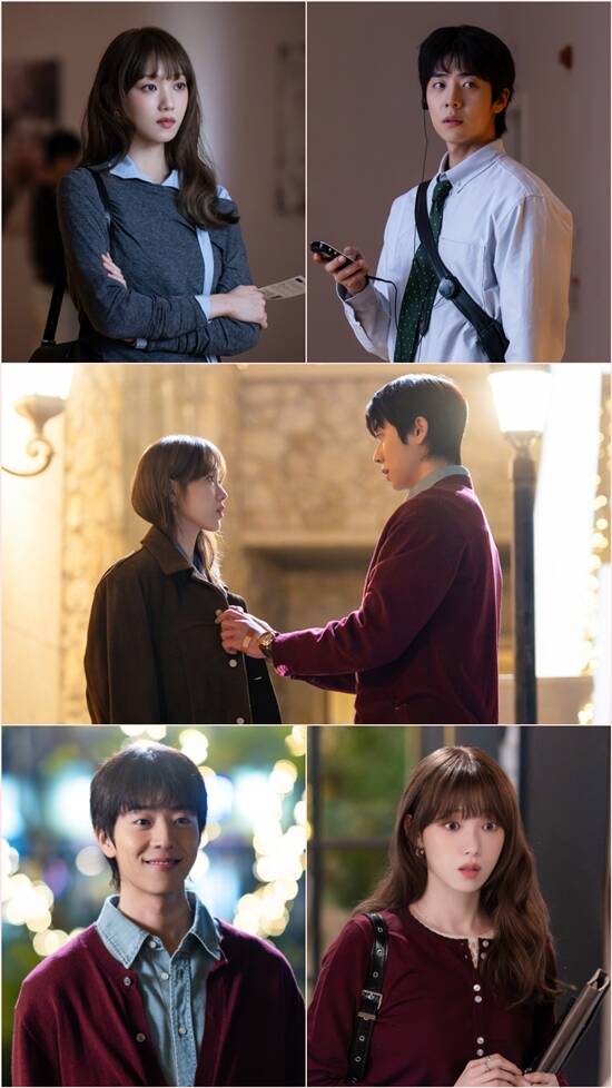 MBC 새 금토드라마 찬란한 너의 계절에에 출연하는 배우 이성경(맨 위 왼쪽)과 채종협의 스틸이 공개됐다. /MBC