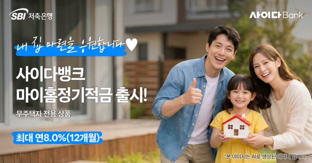 SBI저축은행이 무주택 고객을 대상으로 마이홈 정기적금을 출시했다. /SBI저축은행