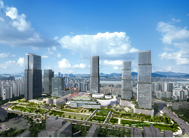 서울시가 고속버스터미널 일대를 업무, 상업, 주거 등이 결합한 60층 이상 복합시설로 재개발하기로 한 점도 호재라는 평가다. 서울고속버스터미널 개발구상안. /서울시