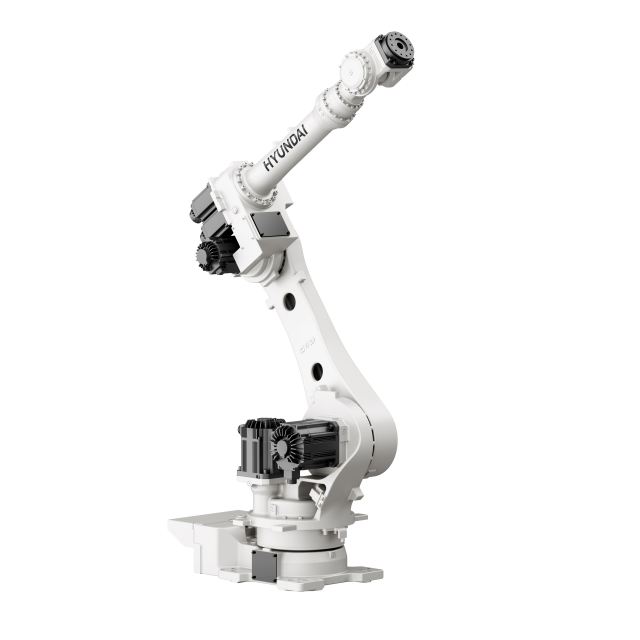 HD현대로보틱스 U시리즈 모델 ‘UH035’. U시리즈는 아크용접, 핸들링 및 머신텐딩 분야에 최적화돼 자동차 제조를 비롯한 다양한 산업 분야 생산 시설에 광범위하게 적용 가능하다. /HD현대로보틱