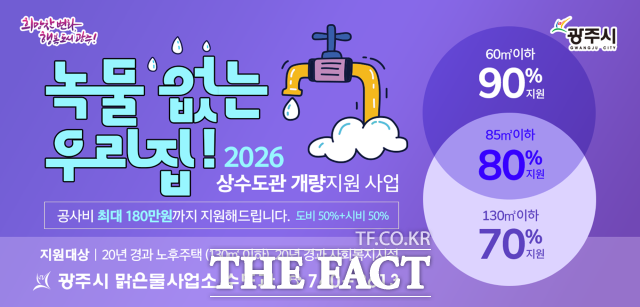 녹물 없는 우리 집 수도관 개량 지원사업 포스터. /광주시